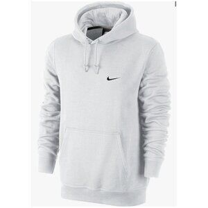Nike Sportswear Club Fleece Pullover Hoodie Men's Size Medium White 611457-100